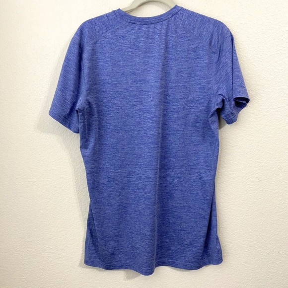 Nike Dri-fit Mens Shirt Size Large Blue Workout Active Short Sleeve - Picture 2 of 8